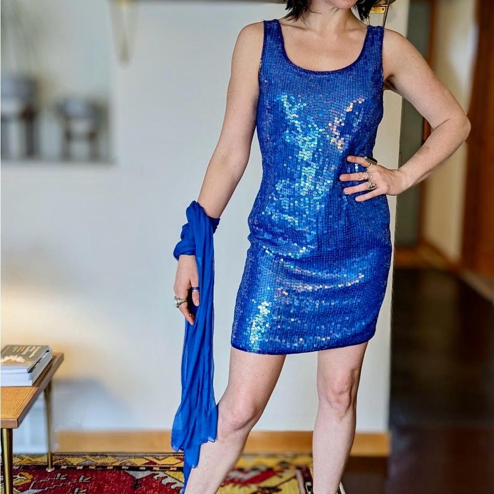 1990s Deadstock Sequin Party Dress